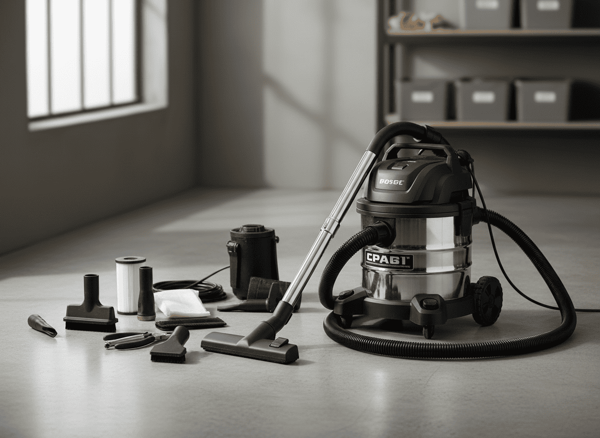 Husky Shop 39 Husky Shop -Husky Shop Firefly Gemini Flash A high quality ultra realistic product scene featuring professional shop vacuums we 468456 1