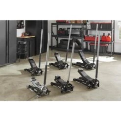 Husky 3-1/2-Ton Low Profile Floor Jack With Quick Lift -Husky Shop black husky floor jacks hd4795 dip 76 1000