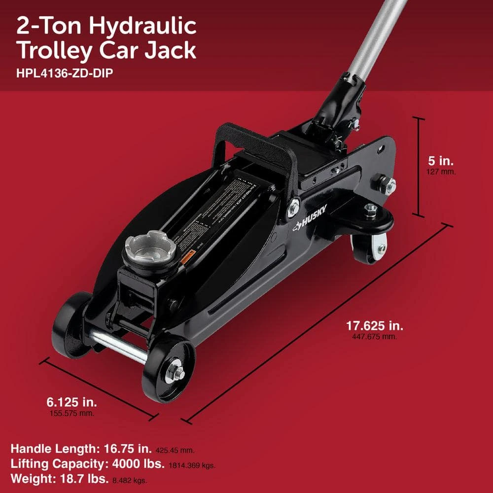 Husky 2-Ton Hydraulic Trolley Car Jack 6 Husky 2-Ton Hydraulic Trolley Car Jack - Image 6