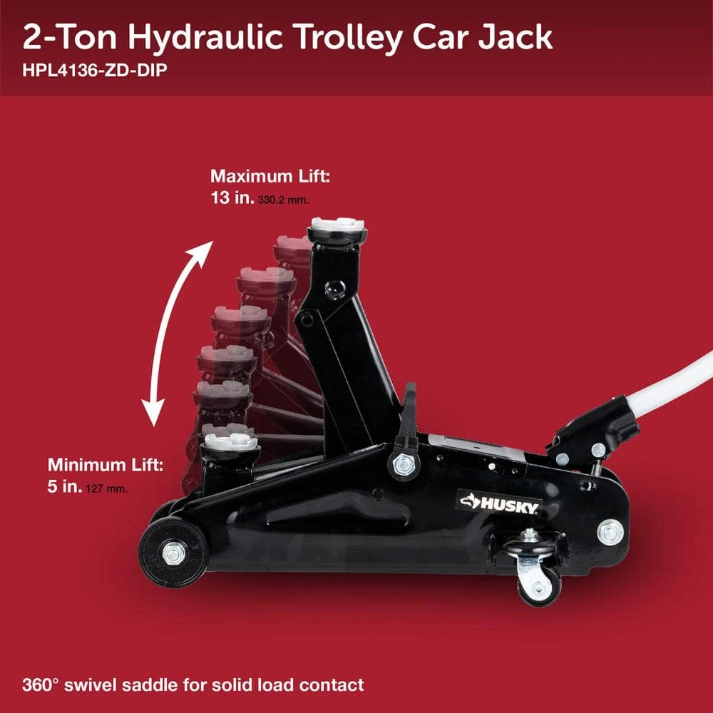 Husky 2-Ton Hydraulic Trolley Car Jack 4 Husky 2-Ton Hydraulic Trolley Car Jack - Image 4