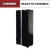 Husky Ready-to-Assemble 24-Gauge Steel Freestanding Garage Cabinet In Black (30.5 In. W X 72 In. H X 18.3 In. D)