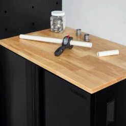 Husky Extra Wide Heavy Duty Welded 20-Gauge Steel 2-Door Garage Base Cabinet In Black (32 In. W X 33 In. H X 21.5 In. D) 22 Husky Extra Wide Heavy Duty Welded 20-Gauge Steel 2-Door Garage Base Cabinet In Black (32 In. W X 33 In. H X 21.5 In. D) -Husky Shop black husky free standing cabinets htc1000001 ex 1f 1000