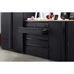 Husky Heavy Duty 18-Gauge Steel 5-Drawer Black Garage Base Cabinet -Husky Shop black husky free standing cabinets htc100007 d4 1000