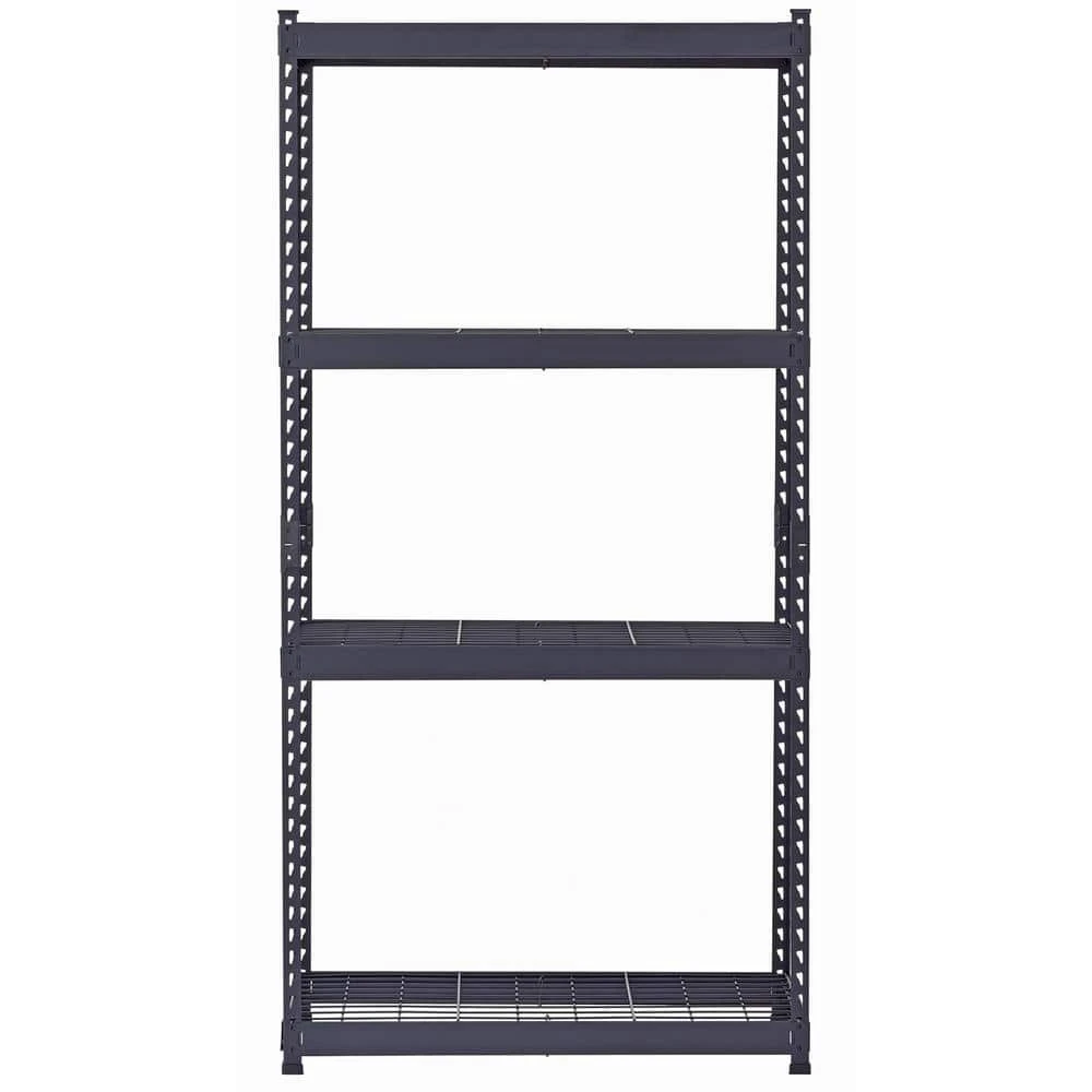 Husky 4-Tier Heavy Duty Boltless Steel Garage Storage Shelving Unit In Black (36 In. W X 72 In. H X 18 In. D) 7 Husky 4-Tier Heavy Duty Boltless Steel Garage Storage Shelving Unit In Black (36 In. W X 72 In. H X 18 In. D) - Image 7