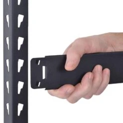 Husky 5-Tier Heavy Duty Boltless Steel Garage Storage Shelving Unit In Black (48 In. W X 78 In. H X 24 In. D) -Husky Shop black husky freestanding shelving units n2r482478w5b 1f 1000