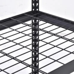 Husky 5-Tier Heavy Duty Boltless Steel Garage Storage Shelving Unit In Black (48 In. W X 78 In. H X 24 In. D) -Husky Shop black husky freestanding shelving units n2r482478w5b 76 1000