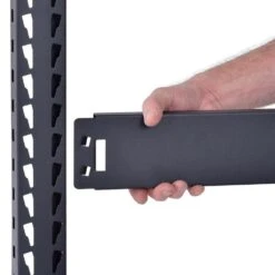 Husky 4-Shelf Metal Industrial Duty Freestanding Garage Storage Shelving Unit In Black (77 In. W X 72 In. H X 24 In. D) -Husky Shop black husky freestanding shelving units n2w772472w4b 1f 1000