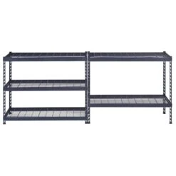 Husky 5-Shelf Metal Heavy-Duty Adjustable Garage Storage Shelving Unit In Black (48 In. W X 78 In. H X 24 In. D) 23 Husky 5-Shelf Metal Heavy-Duty Adjustable Garage Storage Shelving Unit In Black (48 In. W X 78 In. H X 24 In. D) -Husky Shop black husky freestanding shelving units n3r482478w5b 44 1000
