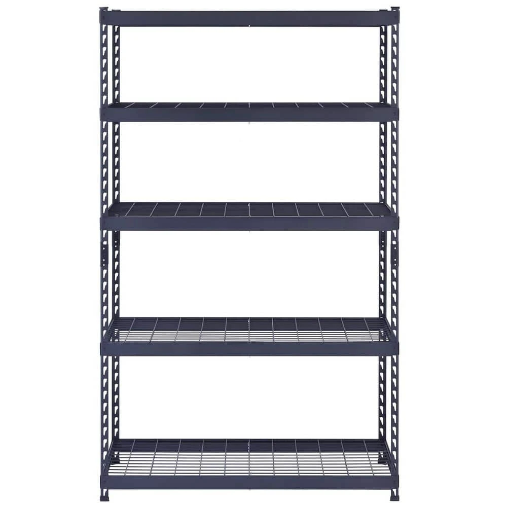 Husky 5-Shelf Metal Heavy-Duty Adjustable Garage Storage Shelving Unit In Black (48 In. W X 78 In. H X 24 In. D) 9 Husky 5-Shelf Metal Heavy-Duty Adjustable Garage Storage Shelving Unit In Black (48 In. W X 78 In. H X 24 In. D) - Image 9