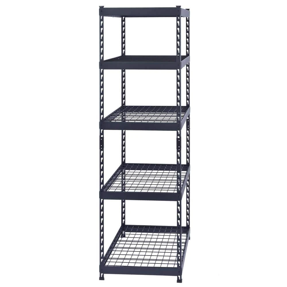 Husky 5-Shelf Metal Heavy-Duty Adjustable Garage Storage Shelving Unit In Black (48 In. W X 78 In. H X 24 In. D) 12 Husky 5-Shelf Metal Heavy-Duty Adjustable Garage Storage Shelving Unit In Black (48 In. W X 78 In. H X 24 In. D) - Image 12