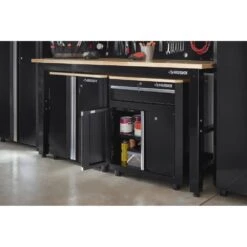 Husky 3-Piece Ready-to-Assemble Steel Garage Storage System In Black (72 In. W X 42 In. H X 24 In. D) -Husky Shop black husky garage storage systems g07205st1 us a0 1000
