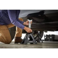 Husky 6-Ton Extended Reach Heavy-Duty Steel Car Jack Stands -Husky Shop black husky jack stands hpl4115 31 1000