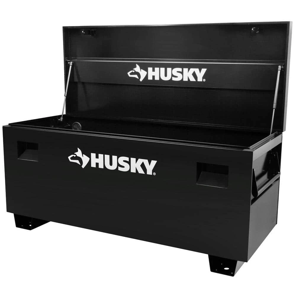 Husky Tool Storage 60 In. W Black Steel Job Site Toolbox 1 Husky Tool Storage 60 In. W Black Steel Job Site Toolbox