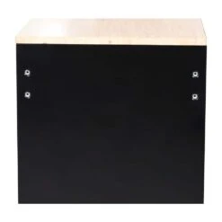 Husky 42 In. W X 18.1 In. D 8-Drawer Black Mobile Workbench Cabinet With Solid Wood Top -Husky Shop black husky mobile workbenches h42mwc8blktl 1f 1000