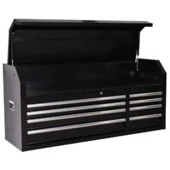 Husky Modular Tool Storage 72 In. W Standard Duty Black Mobile Workbench With 8-Drawer Top Tool Chest And 20 In. Side Locker -Husky Shop black husky mobile workbenches h52modsuite3 76 1000