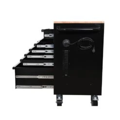 Husky Modular Tool Storage 52 In. W X 20 In. D Standard Duty Black Mobile Workbench Cabinet 24 Husky Modular Tool Storage 52 In. W X 20 In. D Standard Duty Black Mobile Workbench Cabinet -Husky Shop black husky mobile workbenches h52mwc10mod 1f 1000