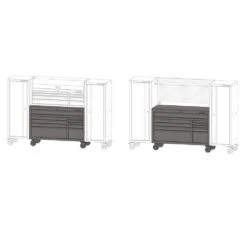 Husky Modular Tool Storage 52 In. W X 20 In. D Standard Duty Black Mobile Workbench Cabinet 29 Husky Modular Tool Storage 52 In. W X 20 In. D Standard Duty Black Mobile Workbench Cabinet -Husky Shop black husky mobile workbenches h52mwc10mod 31 1000