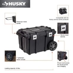 Husky 26 In. Connect Rolling Tool Box Black 18 Husky 26 In. Connect Rolling Tool Box Black -Husky Shop black husky modular tool storage systems 228224 77 1000