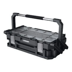 Husky Connect Stackable Portable Cantilever 22 Removable Compartment Small Tool And Parts Organizer With Steel Handle