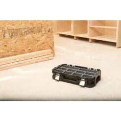 Husky Connect Stackable Portable Heavy Duty Lightweight 10-Compartment Small Tool And Parts Organizer -Husky Shop black husky modular tool storage systems 236667 4f 1000