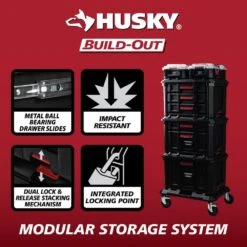 Husky Build-Out 22 In. Deep Drawer Tool Box -Husky Shop black husky modular tool storage systems hky22854 44 1000
