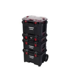 Husky Build-Out 22 In. Black Plastic New 6-In-1 Tool Box Set -Husky Shop black husky modular tool storage systems hkybo6new 1f 1000