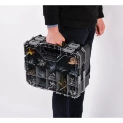 Husky 36-Compartment Hand Tool Box Interlocking Small Parts Organizer In Black (2-Pack) -Husky Shop black husky portable tool boxes thd2020 002 31 1000