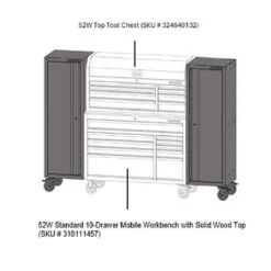Husky Modular 20 In. W Standard Duty 3-Shelf Black Side Tool Chest 23 Husky Modular 20 In. W Standard Duty 3-Shelf Black Side Tool Chest -Husky Shop black husky side tool cabinets lockers h20lockmod fa 1000