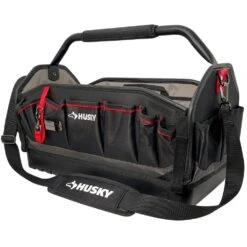 Husky Heavy-Duty 20 In. PRO All-Trade Tool Tote -Husky Shop black husky tool bags h 2220 c3 1000
