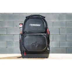 Husky Heavy Duty PRO Tool Backpack -Husky Shop black husky tool bags h 68007 44 1000