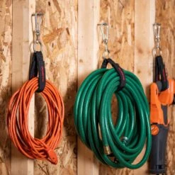 Husky 24 In. Heavy-Duty Hanging Carabiner Strap Zinc-Plated Steel With Quick-Release Hook And Loop Fastening In Black (2-Pack) -Husky Shop black husky tool bags hd00139 th2pk 76 1000