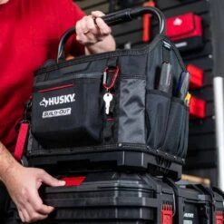 Husky Build-Out 14 In. Tool Tote -Husky Shop black husky tool bags hd72014 th 77 1000
