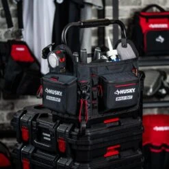 Husky Build-Out 14 In. Tool Tote -Husky Shop black husky tool bags hd72014 th c3 1000