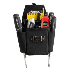 Husky 6.7 In. Black 3-Pocket Utility Tool Belt Pouch -Husky Shop black husky tool belts hd00130 th c3 1000