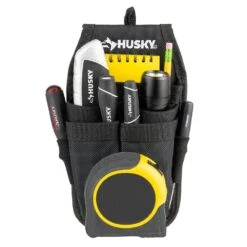 Husky 5 In. 5-Pocket Black Four Barrel Tool Belt Pouch -Husky Shop black husky tool belts hd00131 th 40 1000