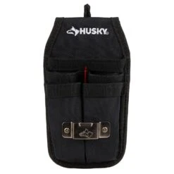 Husky 5 In. 5-Pocket Black Four Barrel Tool Belt Pouch