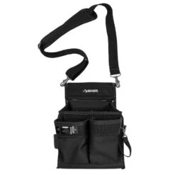 Husky Heavy-Duty 14-Pocket Electrician's Tool Belt Pouch In Black -Husky Shop black husky tool belts hd00143 c3 1000