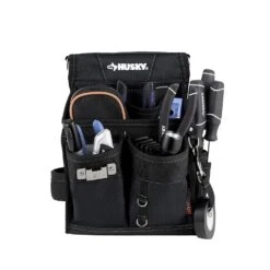 Husky Electrician's Tool Belt Pouch With Tape Measure Holder -Husky Shop black husky tool belts hd00171 40 1000