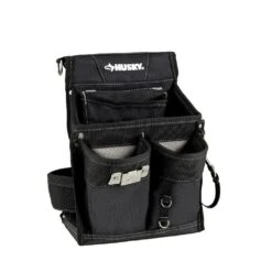 Husky Electrician's Tool Belt Pouch With Tape Measure Holder -Husky Shop black husky tool belts hd00171 a0 1000