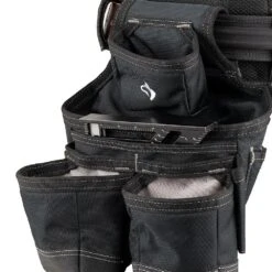 Husky Framers 2-Bag Work Tool Belt With Suspenders -Husky Shop black husky tool belts hd00173 1d 1000
