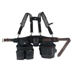 Husky Framers 2-Bag Work Tool Belt With Suspenders