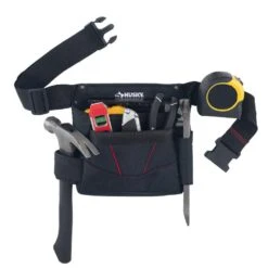 Husky 6-Pocket Black Tool Belt Pouch -Husky Shop black husky tool belts hd335088 th 40 1000
