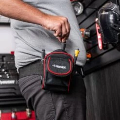 Husky 4.5 In. Clip On Tool Belt Pouch -Husky Shop black husky tool belts hd55100 th 1f 1000