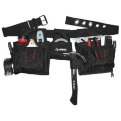 Husky Black Handyman Work Tool Belt (12-Pocket) -Husky Shop black husky tool belts hd793857 th 4f 1000