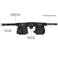 Husky 2-Bag 10-Pocket Contractor's Work Tool Belt Tool Storage In Black 10 Husky 2-Bag 10-Pocket Contractor's Work Tool Belt Tool Storage In Black -Husky Shop black husky tool belts hd858759 th 40 1000