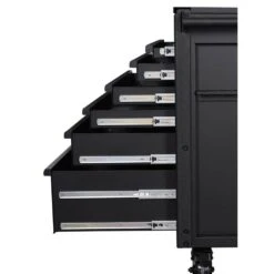 Husky Tool Storage 31 In. W 6-Drawer Black Rolling Tool Cart -Husky Shop black husky tool carts h30mech6blk 44 1000