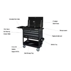 Husky Tool Storage 33 In. W Mechanics Cart With Extended Side Table And Bottle Tray 17 Husky Tool Storage 33 In. W Mechanics Cart With Extended Side Table And Bottle Tray -Husky Shop black husky tool carts xhouc3304b11 40 1000