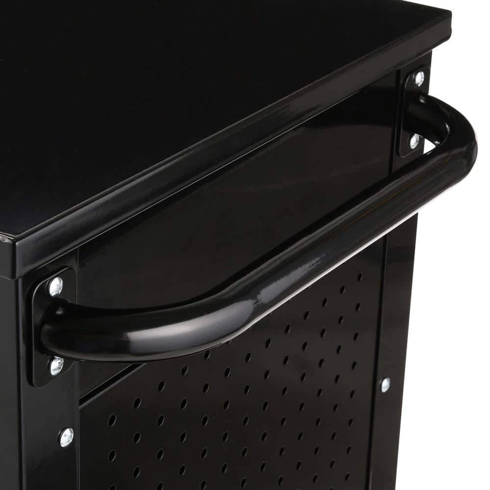 Husky Tool Storage 33 In. W Mechanics Cart With Extended Side Table And Bottle Tray 7 Husky Tool Storage 33 In. W Mechanics Cart With Extended Side Table And Bottle Tray - Image 7