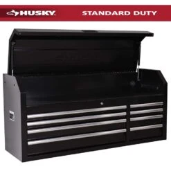 Husky Modular Tool Storage 52 In. W X 16 In. D Standard Duty Black Top Tool Chest