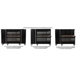 Husky Modular Tool Storage 52 In. W X 16 In. D Standard Duty Black Top Tool Chest -Husky Shop black husky top tool chests h52ch8mod 76 1000